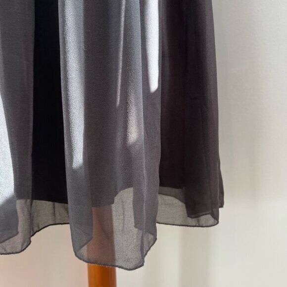 Y2K Vintage Zara Gray Grey Grunge Embellished Sparkly Cut Out Tank Dress Mini L - Picture 11 of 16